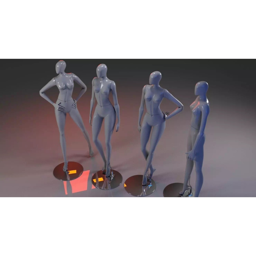 Mannequin 3D Model – Female Character Anatomy, Game-Ready FBX - View 2