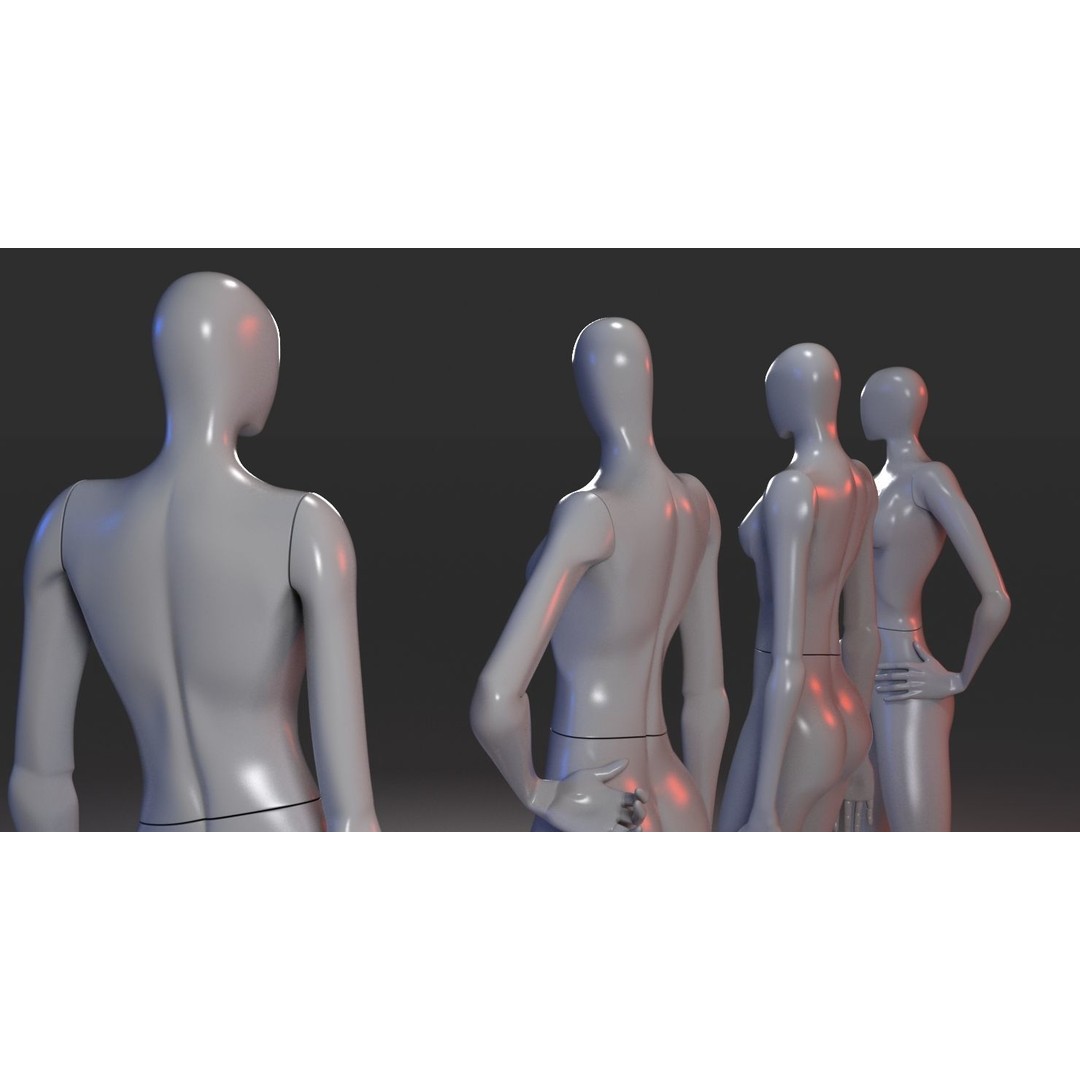 Mannequin 3D Model – Female Character Anatomy, Game-Ready FBX - View 5