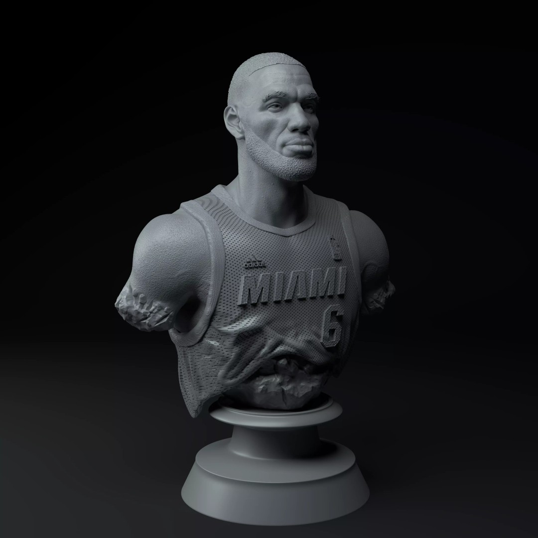 LeBron James 3D Model – Premium Bust Sculpture for Printing