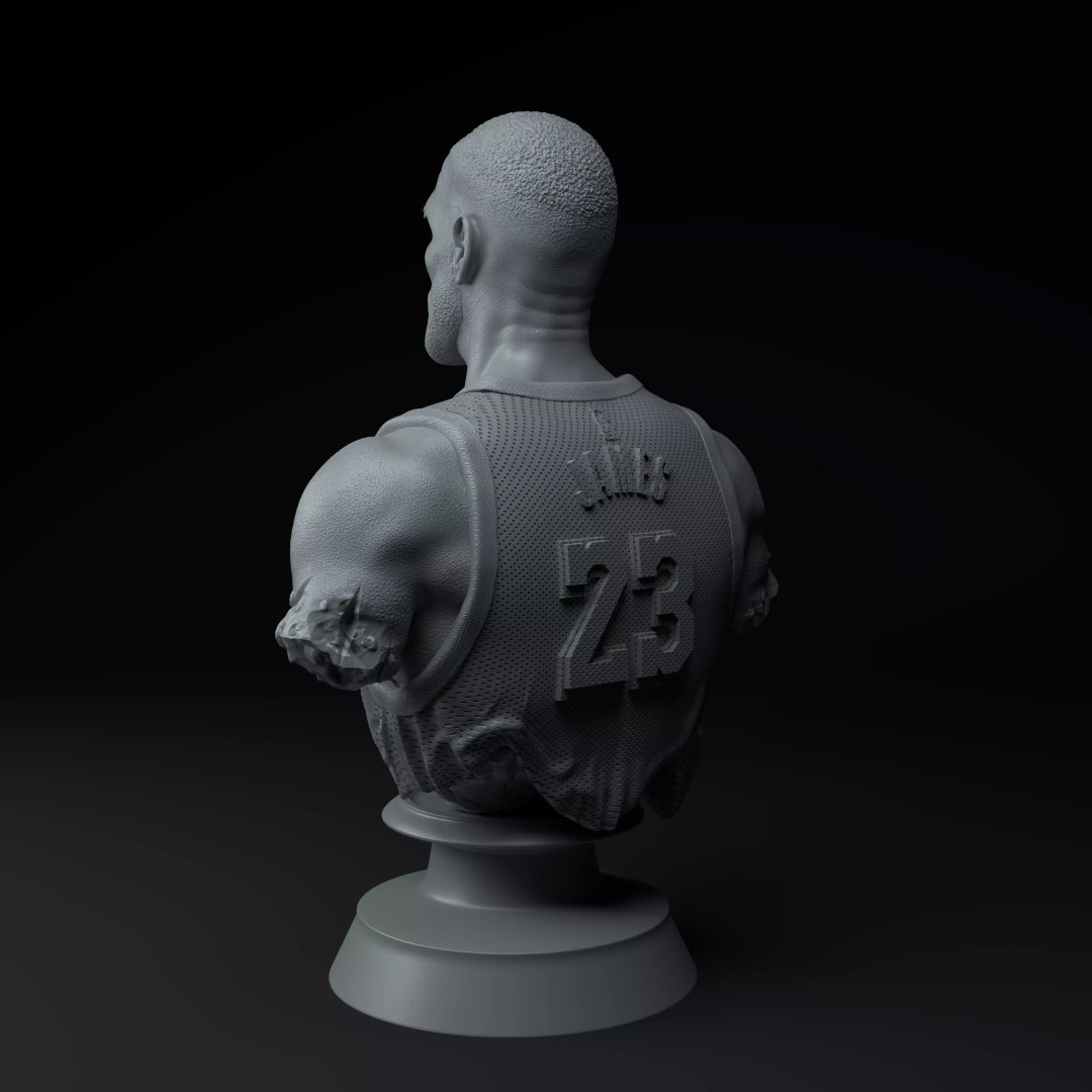 LeBron James 3D Model – Premium Bust Sculpture for Printing - View 5