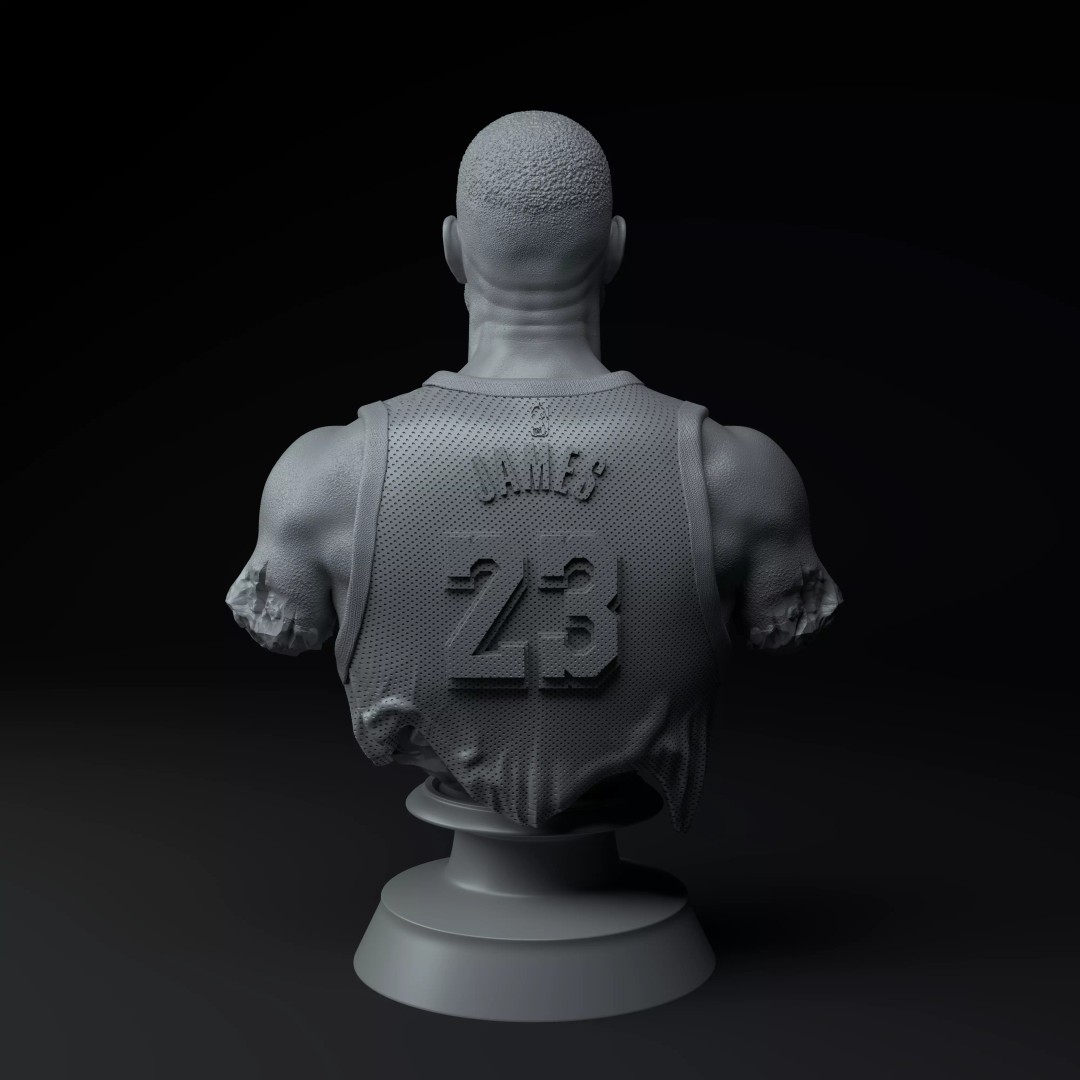 LeBron James 3D Model – Premium Bust Sculpture for Printing - View 6
