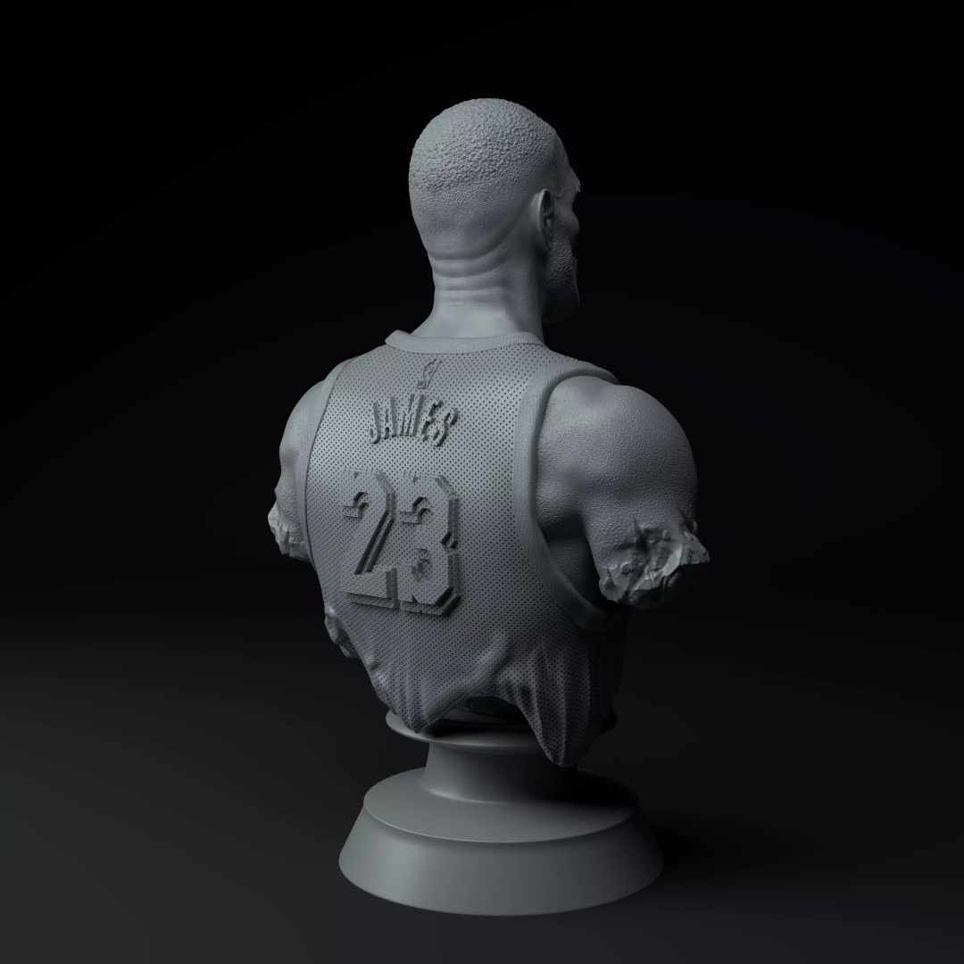 LeBron James 3D Model – Premium Bust Sculpture for Printing - View 7