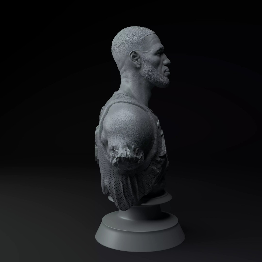LeBron James 3D Model – Premium Bust Sculpture for Printing - View 8