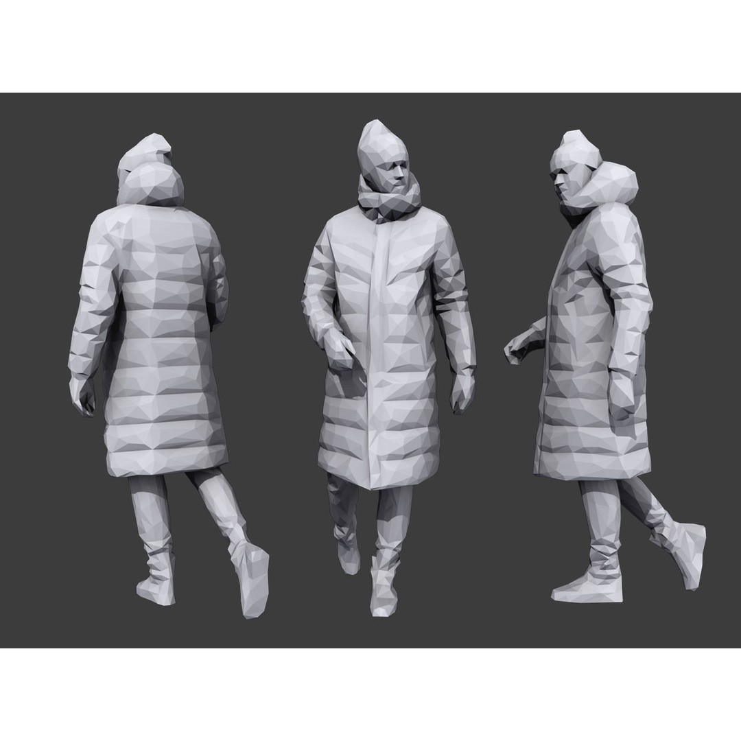 Casual Character 3D Model – Low Poly Stylized People Pack, FBX