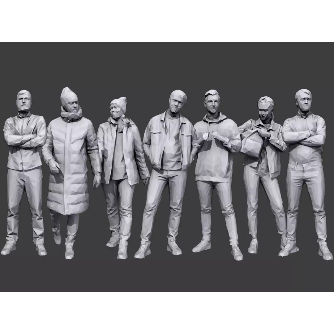 Casual Character 3D Model – Low Poly Stylized People Pack, FBX - View 2