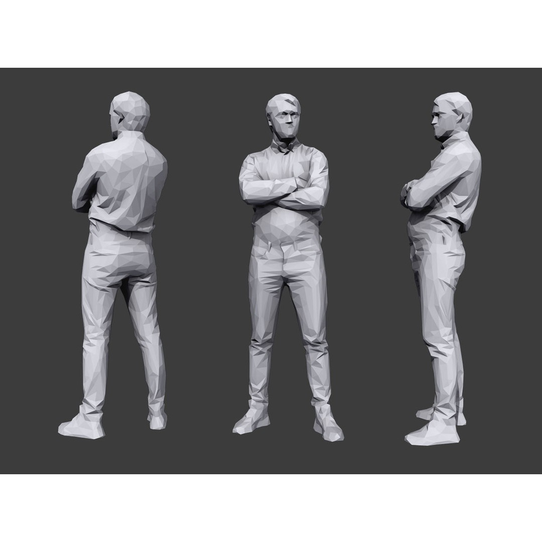 Casual Character 3D Model – Low Poly Stylized People Pack, FBX - View 3