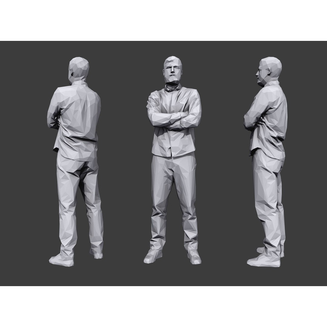 Casual Character 3D Model – Low Poly Stylized People Pack, FBX - View 4