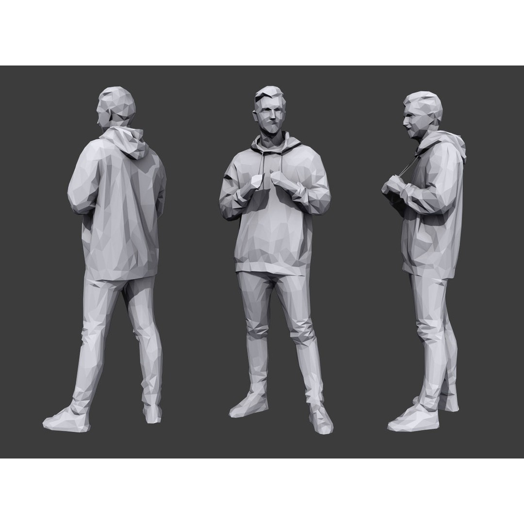 Casual Character 3D Model – Low Poly Stylized People Pack, FBX - View 6