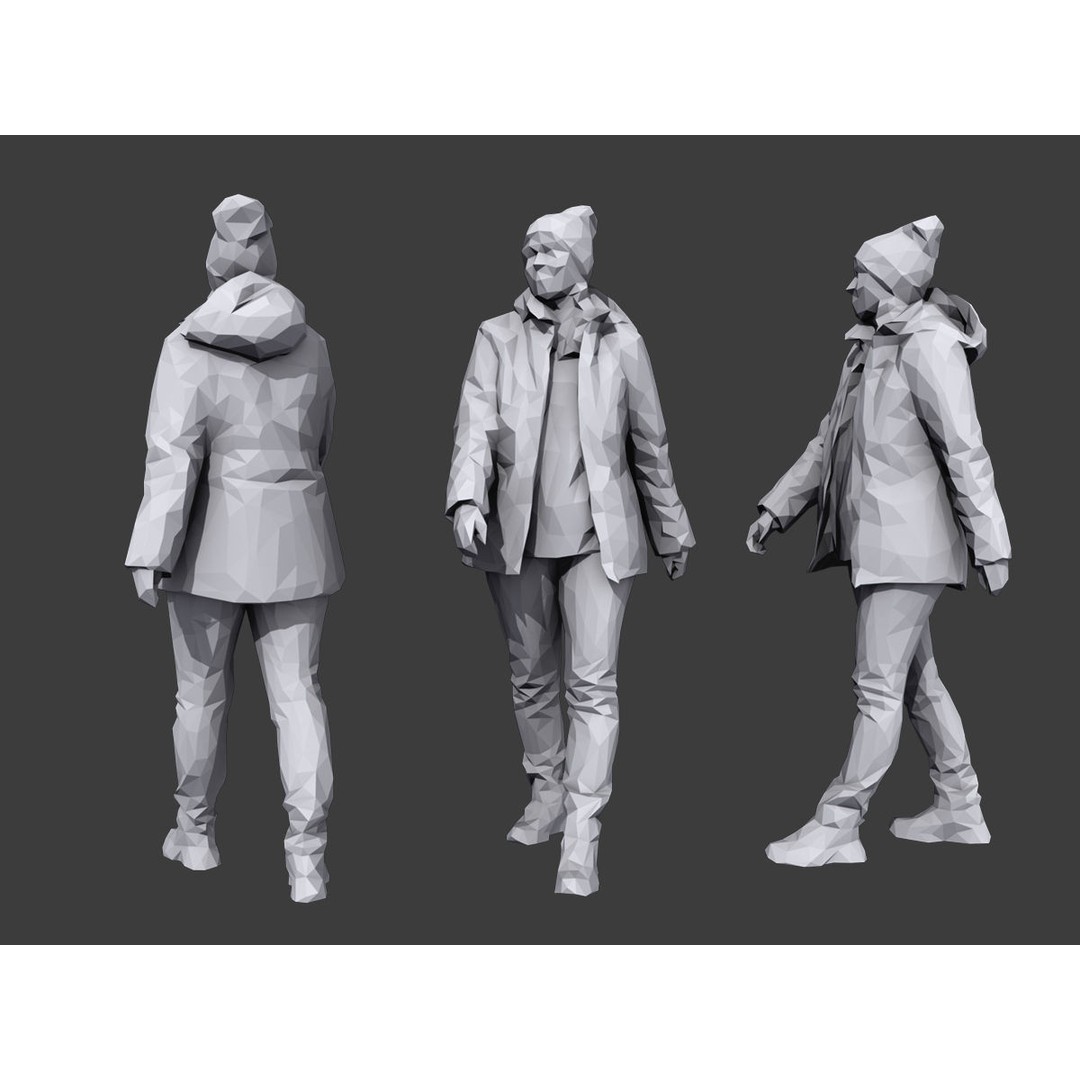 Casual Character 3D Model – Low Poly Stylized People Pack, FBX - View 8