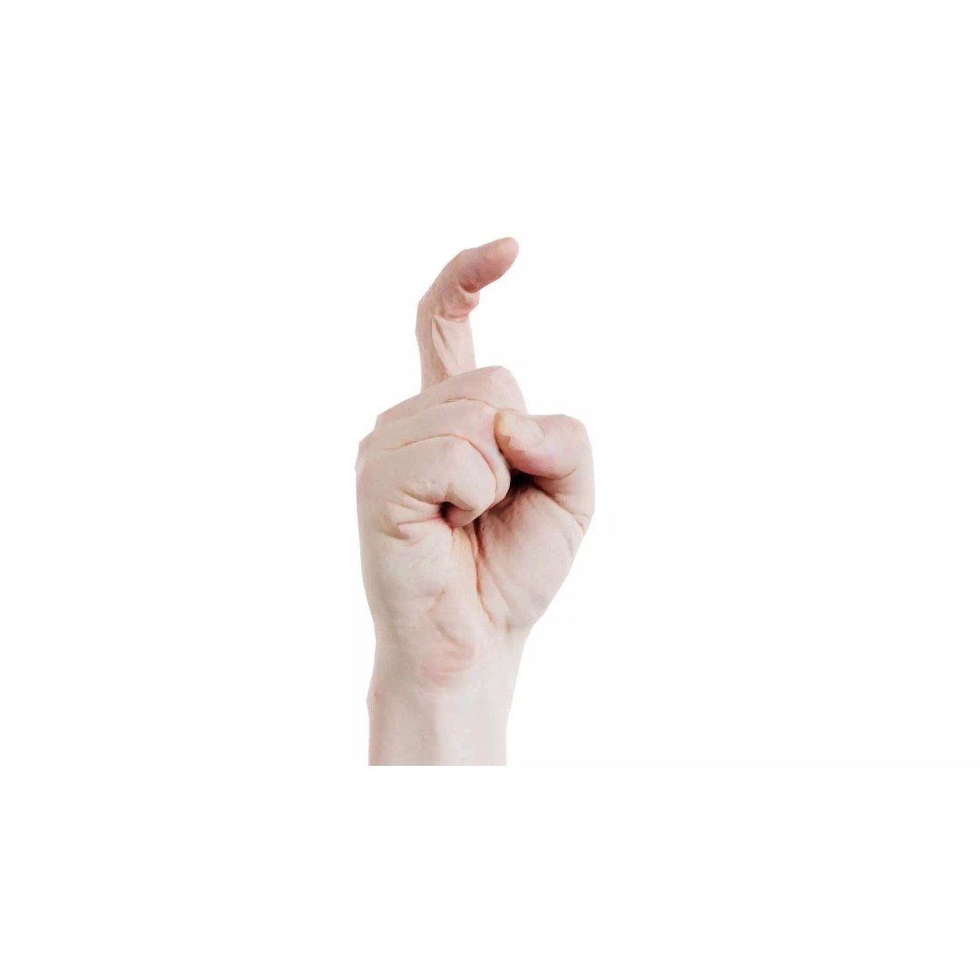 Male Hand Finger Alphabet Z 3D Model – Low Poly Game Asset, FBX - View 2