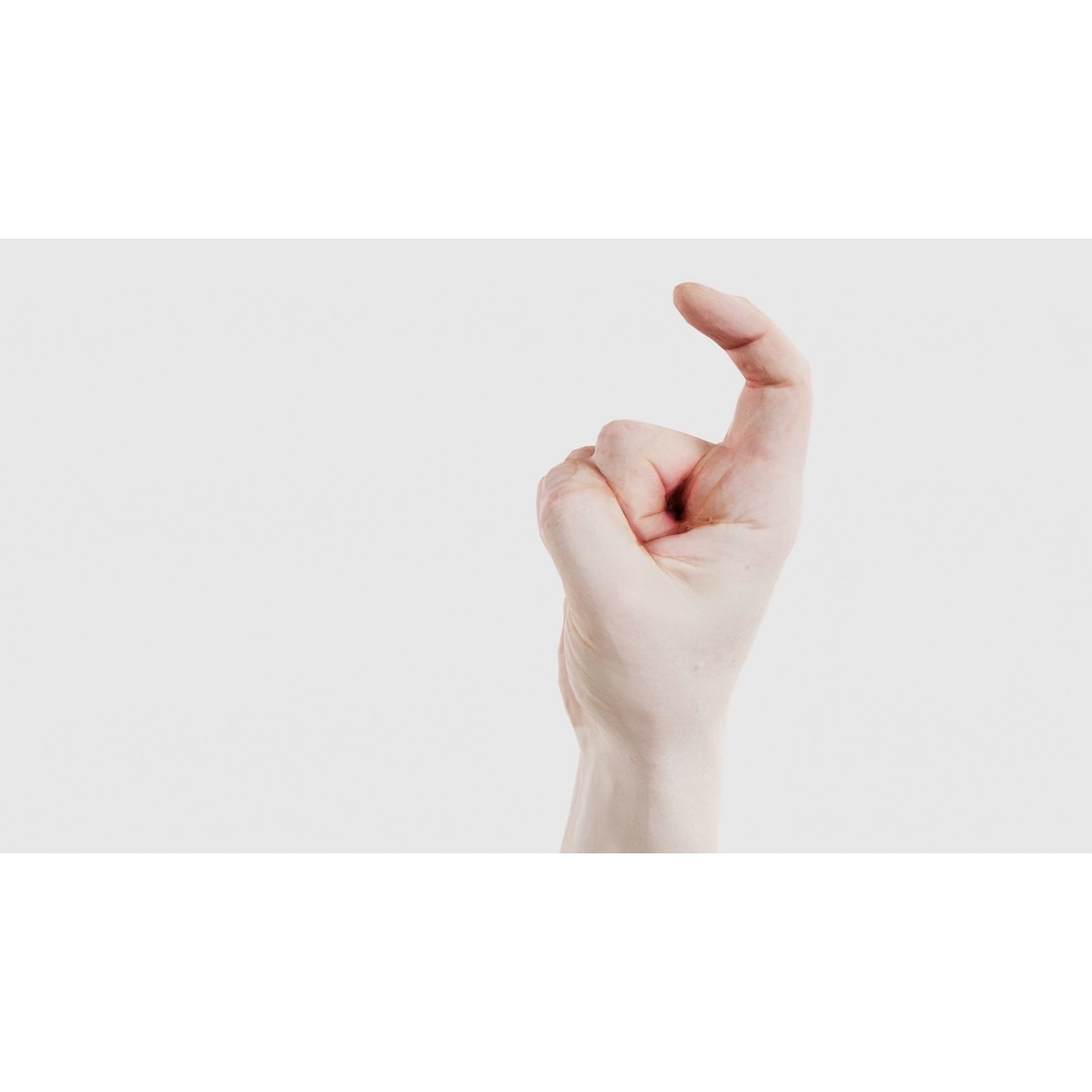 Male Hand Finger Alphabet Z 3D Model – Low Poly Game Asset, FBX - View 25