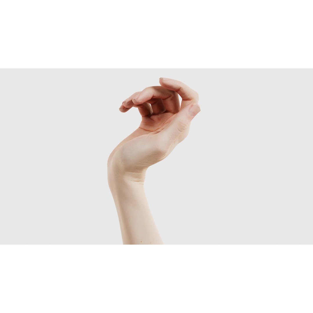 Single Hand 3D Model – Low Poly Photogrammetry Character Asset, FBX