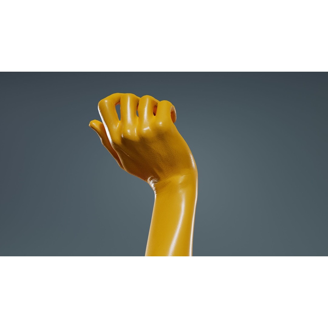 Single Hand 3D Model – Low Poly Photogrammetry Character Asset, FBX - View 15