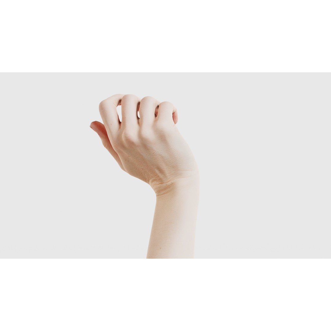Single Hand 3D Model – Low Poly Photogrammetry Character Asset, FBX - View 23