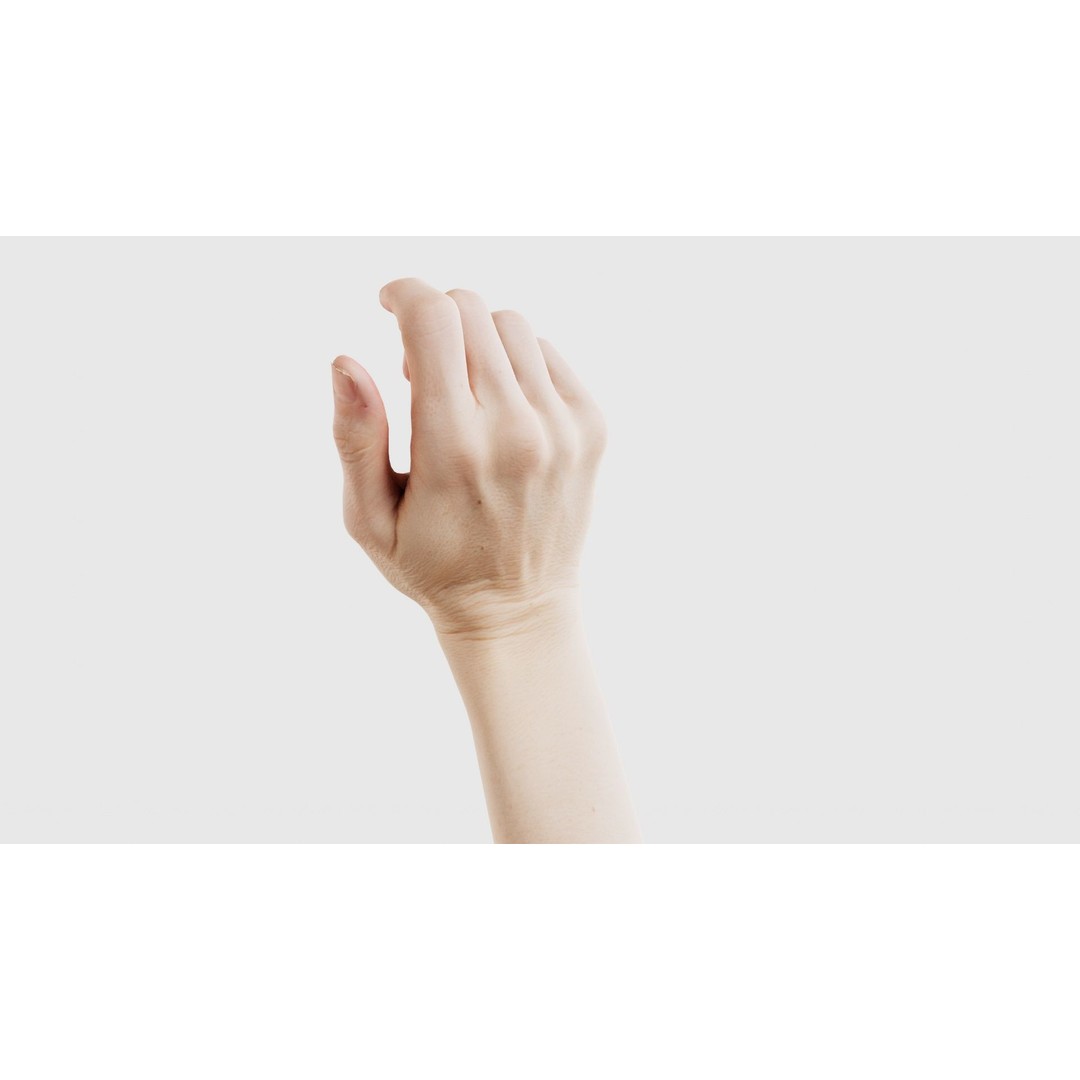 Single Hand 3D Model – Low Poly Photogrammetry Character Asset, FBX - View 25