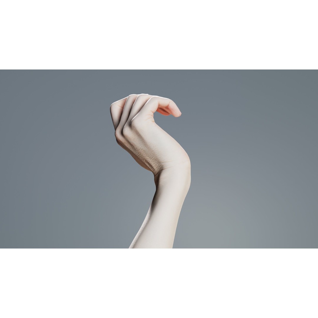 Single Hand 3D Model – Low Poly Photogrammetry Character Asset, FBX - View 7