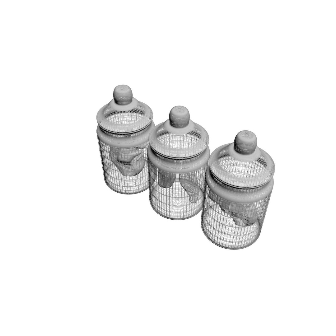 Vintage Organ Jars 3D Model – High Poly Medical Collection, FBX, OBJ - View 19