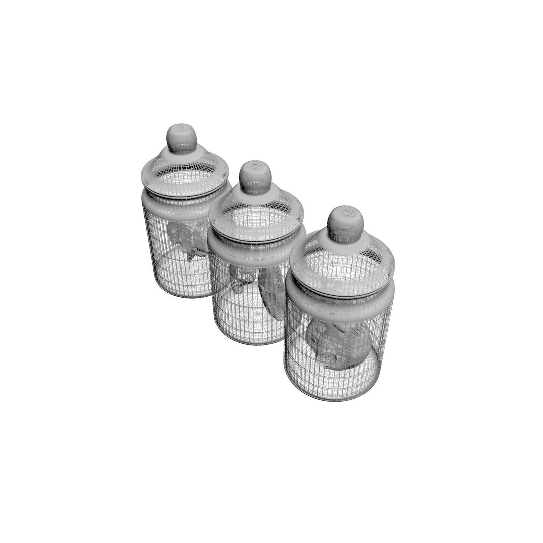 Vintage Organ Jars 3D Model – High Poly Medical Collection, FBX, OBJ - View 21