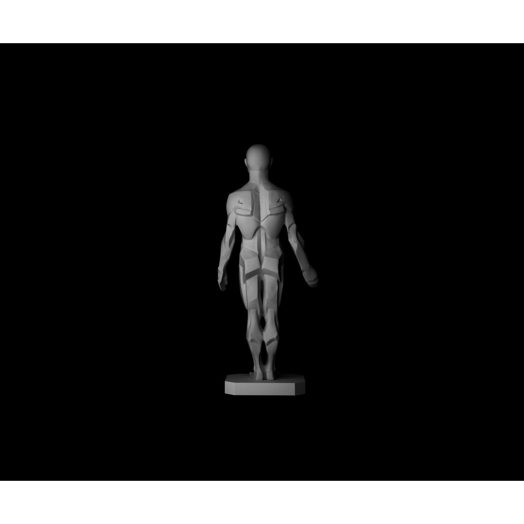 Male Planes of the Body 3D Model – John Asaro Anatomical Sculpture, OBJ, STL - View 4