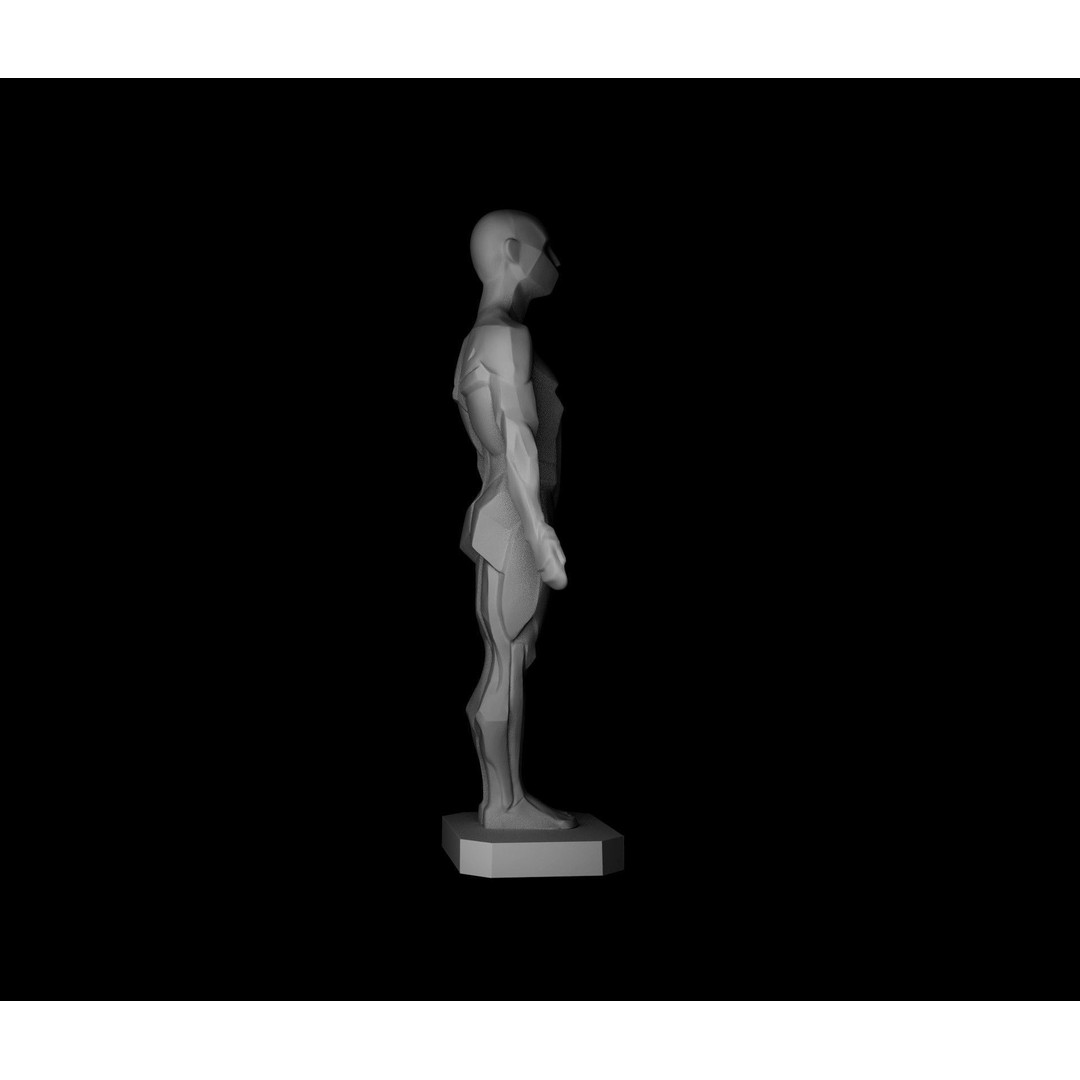 Male Planes of the Body 3D Model – John Asaro Anatomical Sculpture, OBJ, STL - View 6