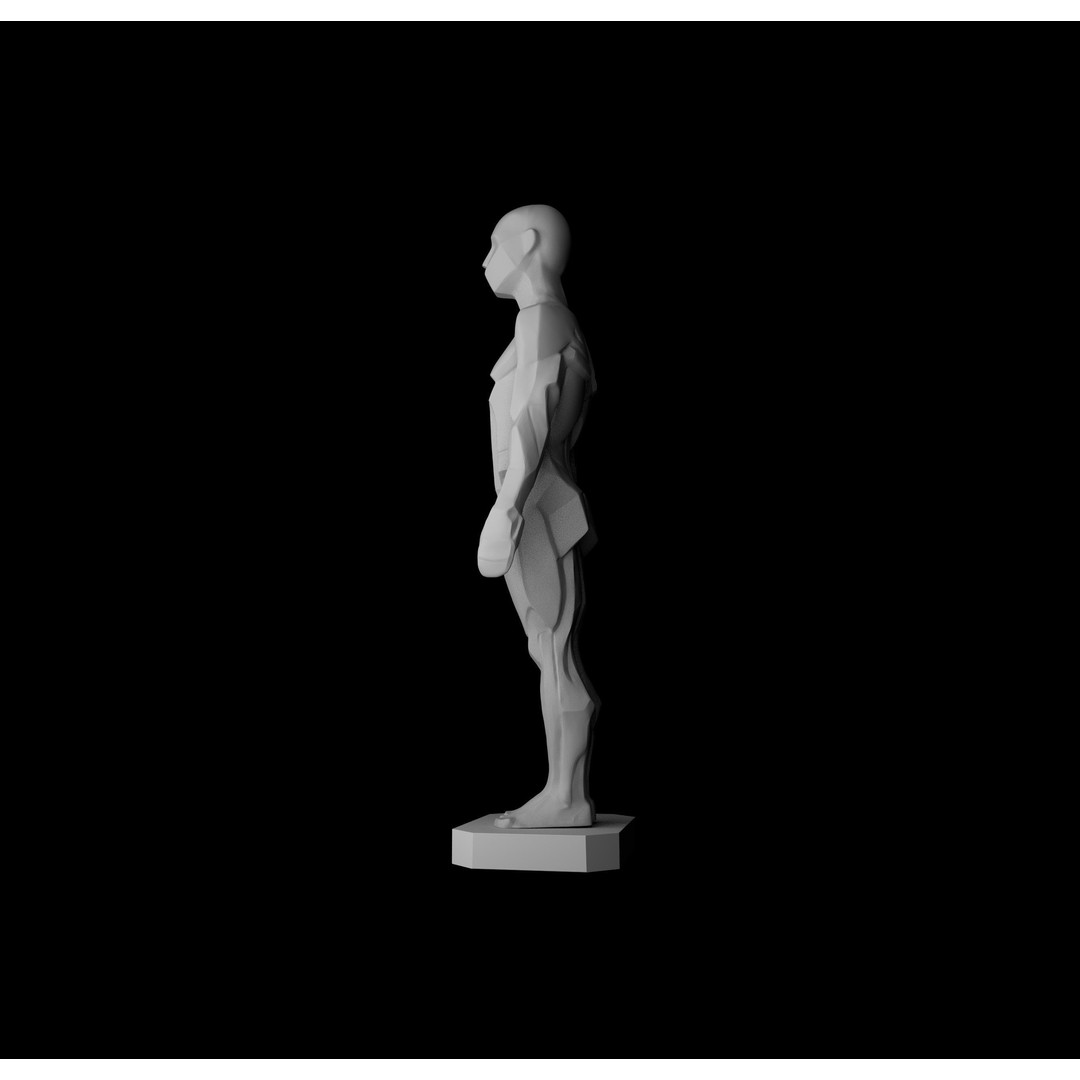 Male Planes of the Body 3D Model – John Asaro Anatomical Sculpture, OBJ, STL - View 8