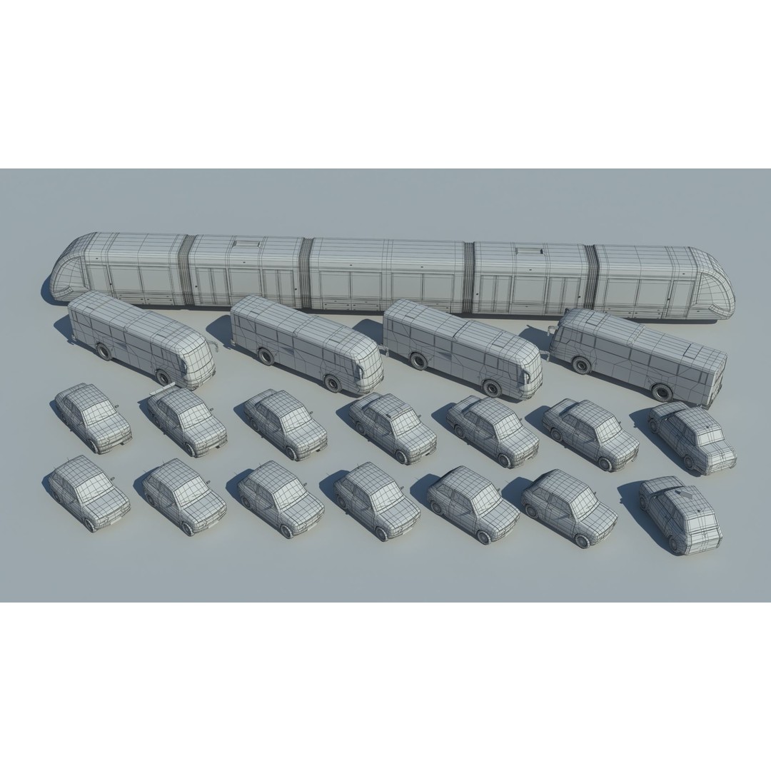 Realistic Lowpoly City 3D Model – Low Poly Game Asset, FBX, V-Ray
