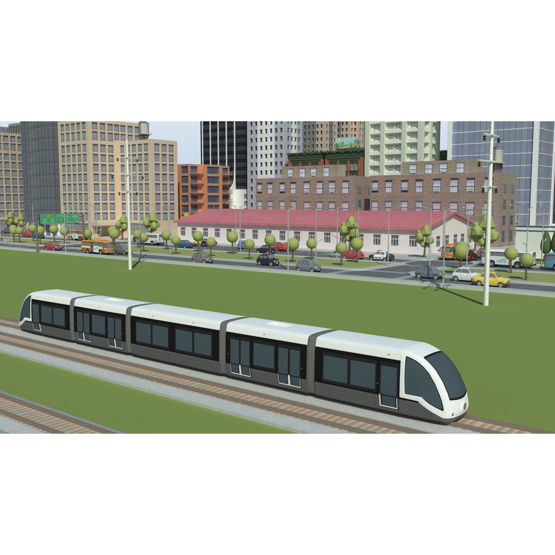 Realistic Lowpoly City 3D Model – Low Poly Game Asset, FBX, V-Ray - View 43