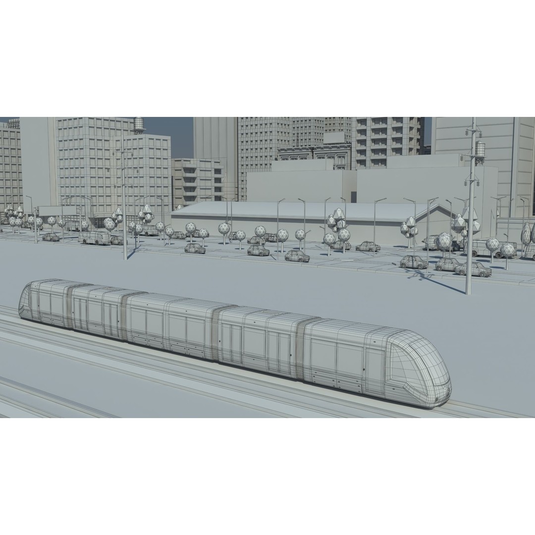 Realistic Lowpoly City 3D Model – Low Poly Game Asset, FBX, V-Ray - View 44