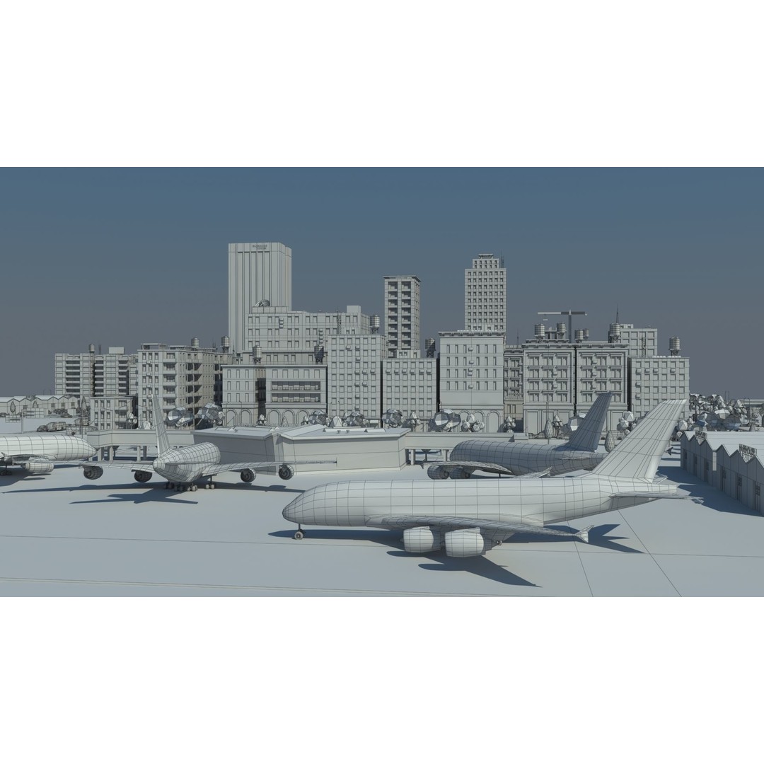 Realistic Lowpoly City 3D Model – Low Poly Game Asset, FBX, V-Ray - View 48