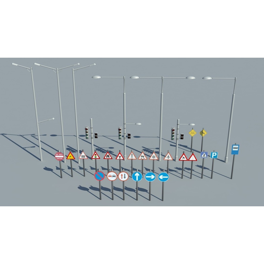 Realistic Lowpoly City 3D Model – Low Poly Game Asset, FBX, V-Ray - View 50