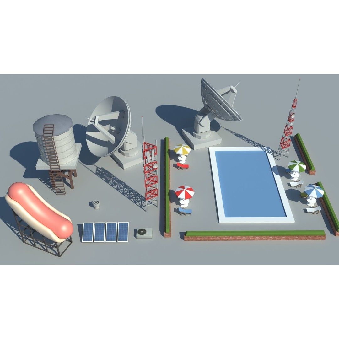 Realistic Lowpoly City 3D Model – Low Poly Game Asset, FBX, V-Ray - View 51