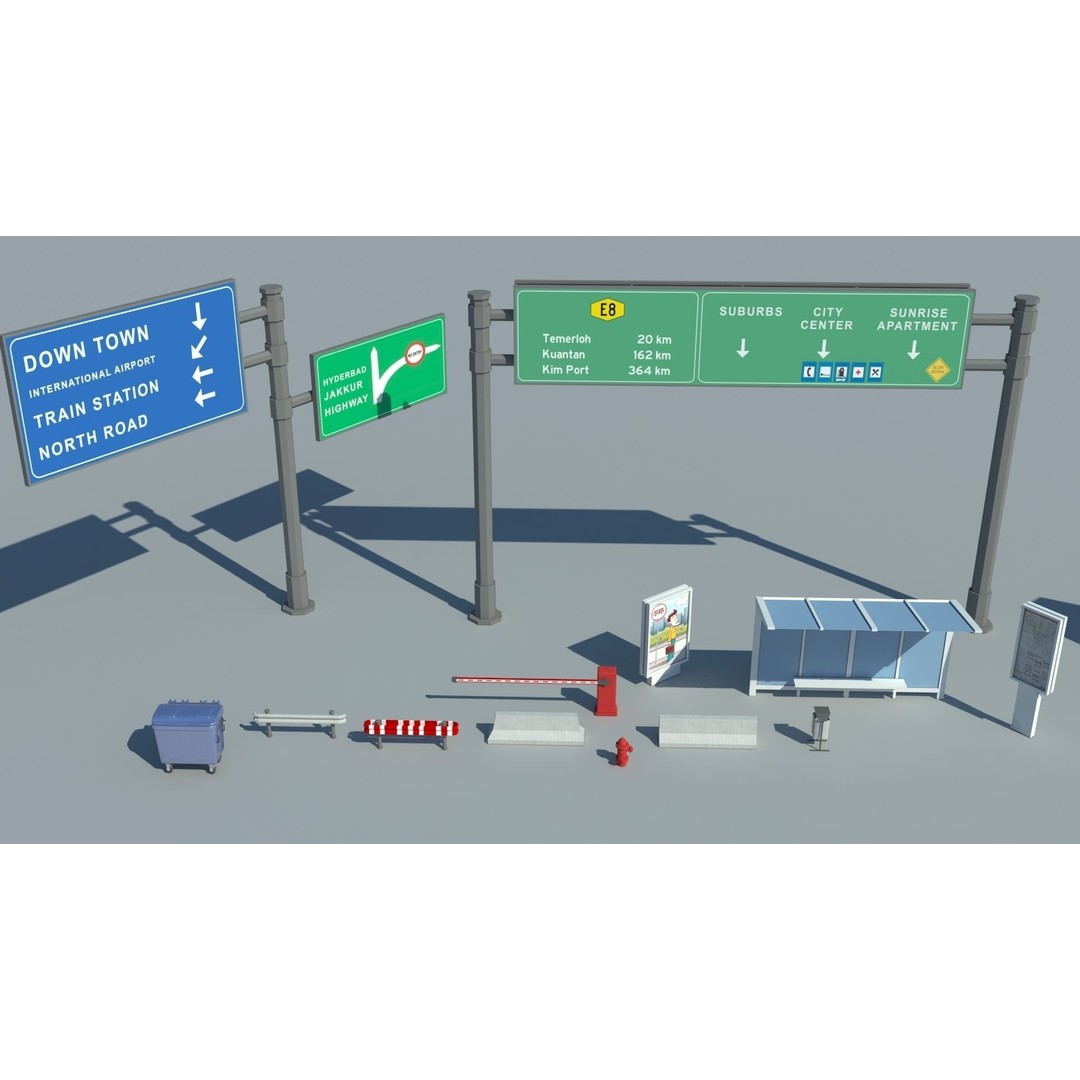 Realistic Lowpoly City 3D Model – Low Poly Game Asset, FBX, V-Ray - View 53