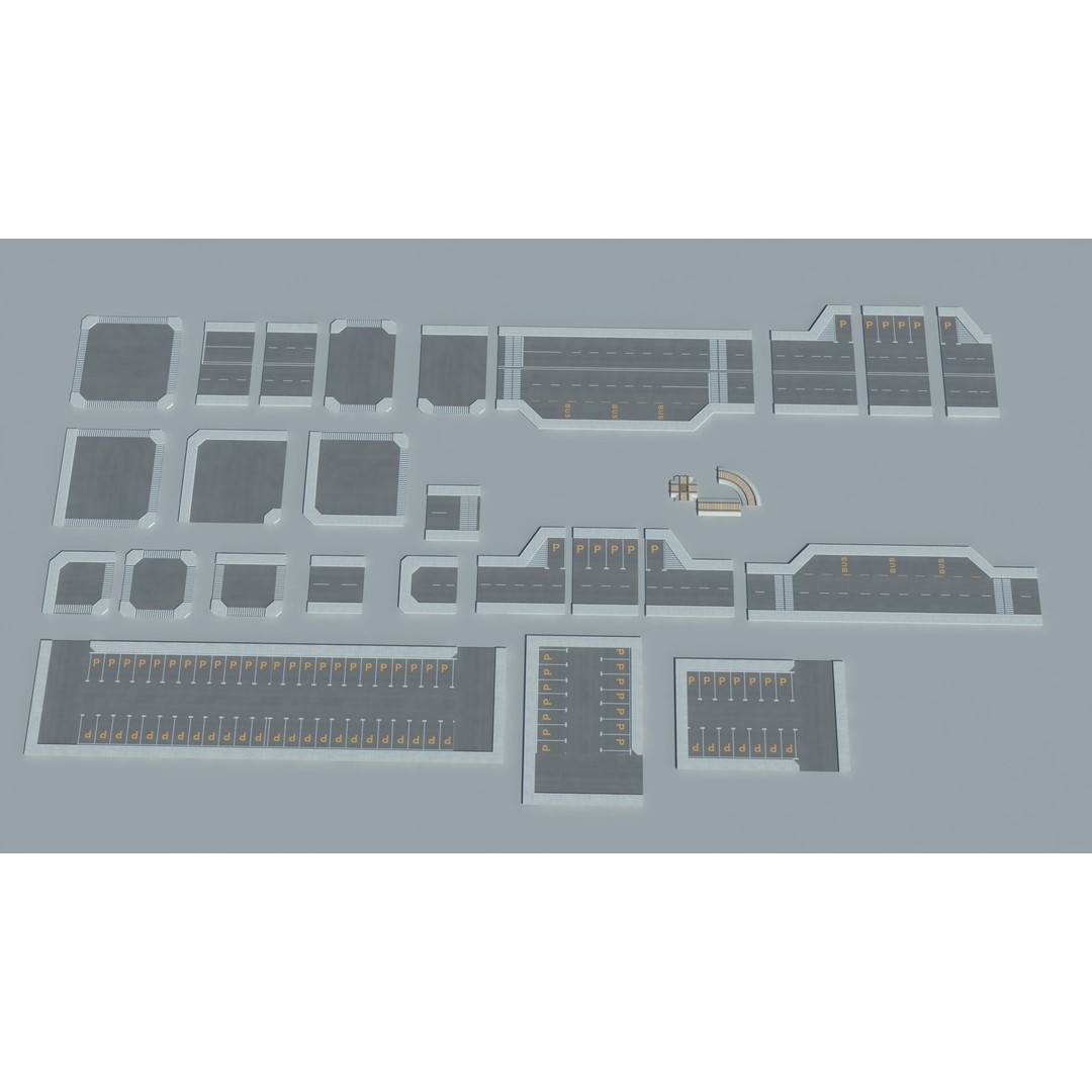 Realistic Lowpoly City 3D Model – Low Poly Game Asset, FBX, V-Ray - View 55