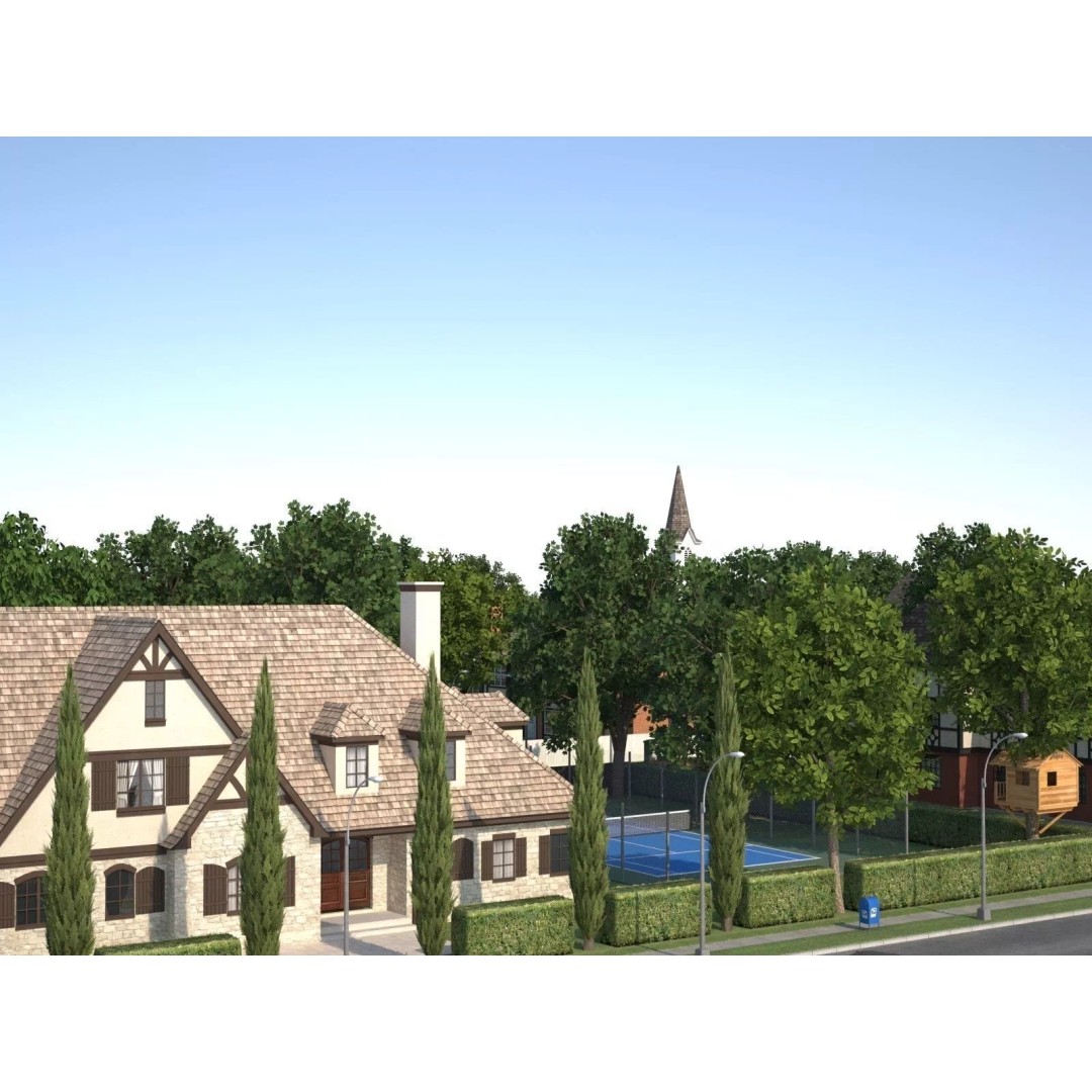 City Town KC10 3D Model – Low Poly Modular City Blocks, FBX - View 10