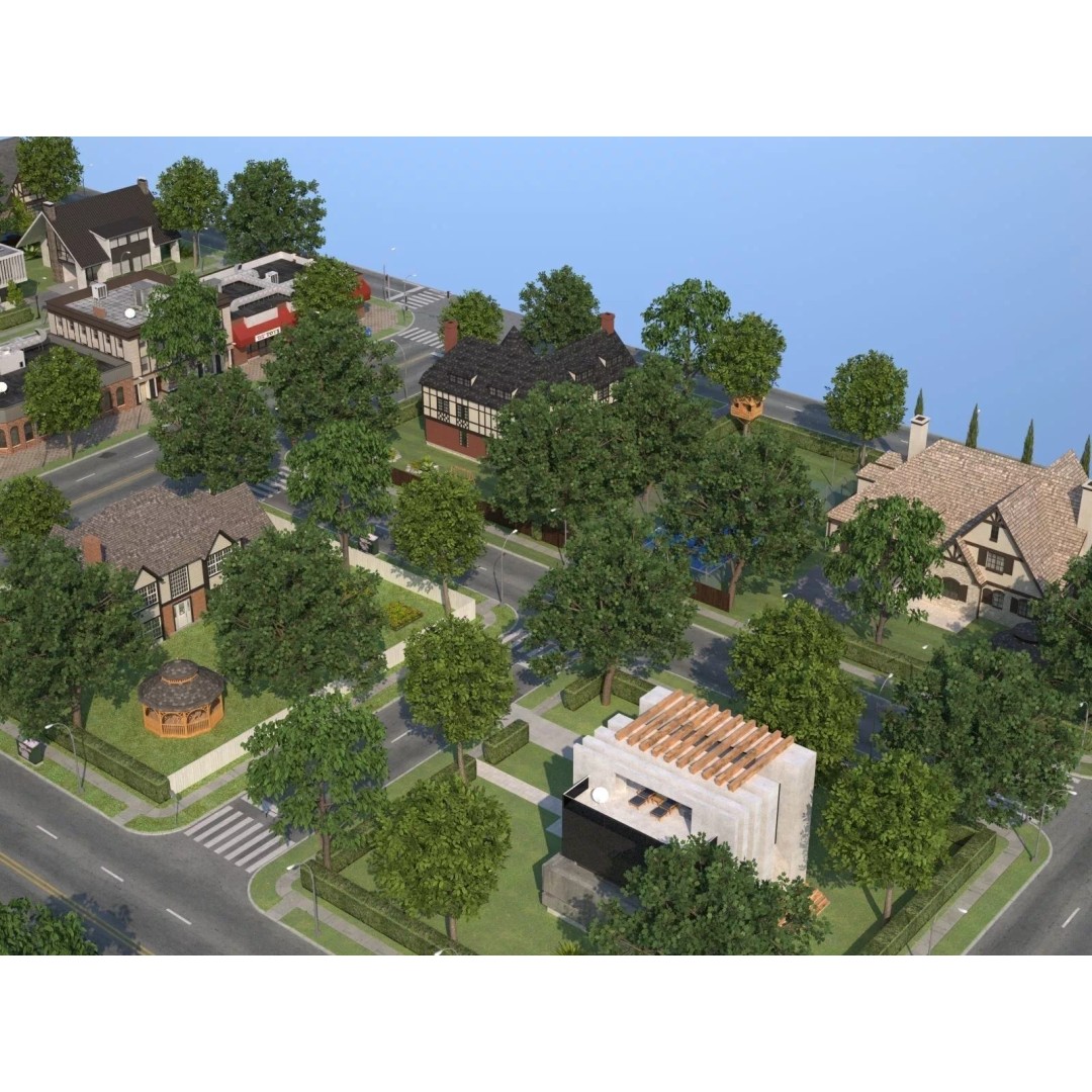 City Town KC10 3D Model – Low Poly Modular City Blocks, FBX - View 25