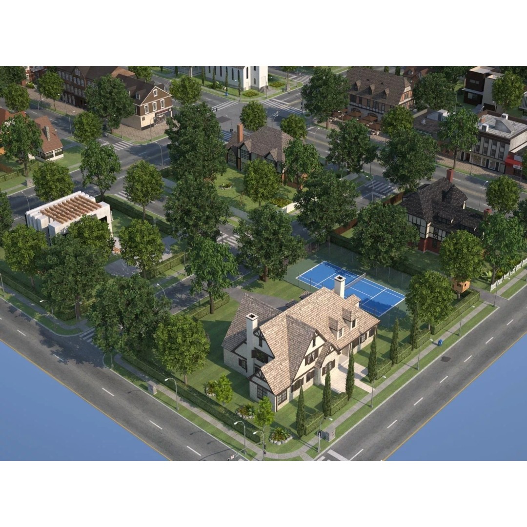 City Town KC10 3D Model – Low Poly Modular City Blocks, FBX - View 26