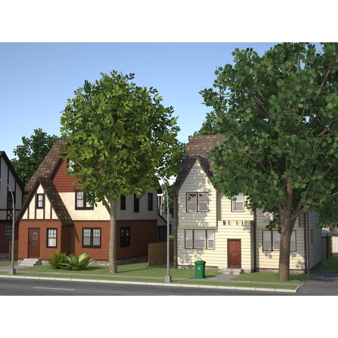 City Town KC10 3D Model – Low Poly Modular City Blocks, FBX - View 33