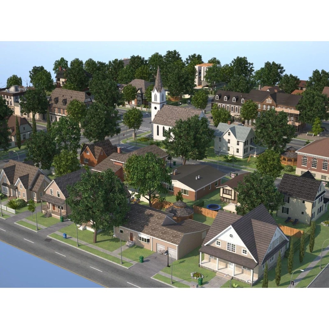 City Town KC10 3D Model – Low Poly Modular City Blocks, FBX - View 37