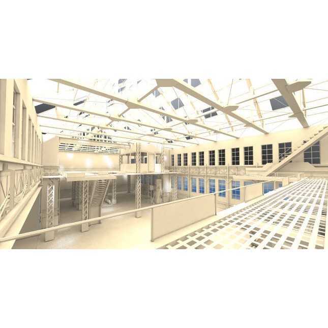 Abandoned Factory 3D Model – Low Poly Interior Asset for Games