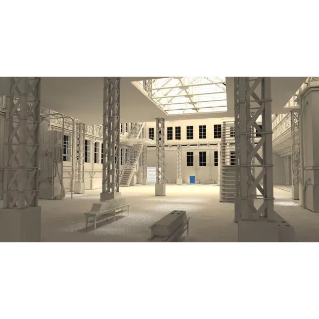 Abandoned Factory 3D Model – Low Poly Interior Asset for Games - View 2