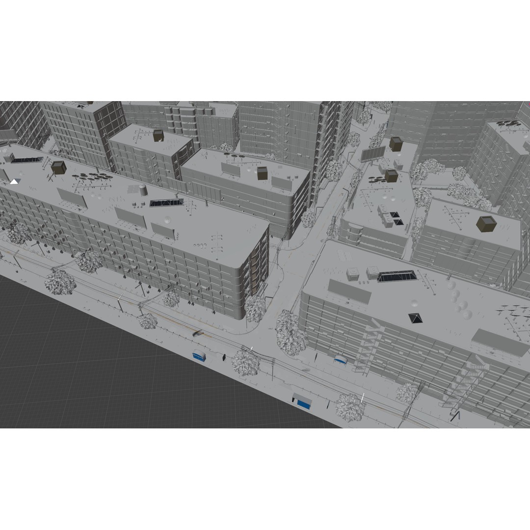 Hexagon City 3D Model – High-Detail Cityscape for Games, Blender - View 22
