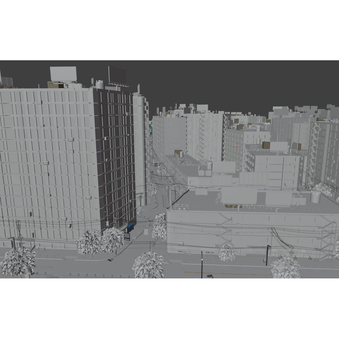 Hexagon City 3D Model – High-Detail Cityscape for Games, Blender - View 23