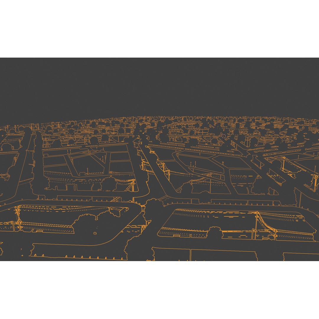 Hexagon City 3D Model – High-Detail Cityscape for Games, Blender - View 36