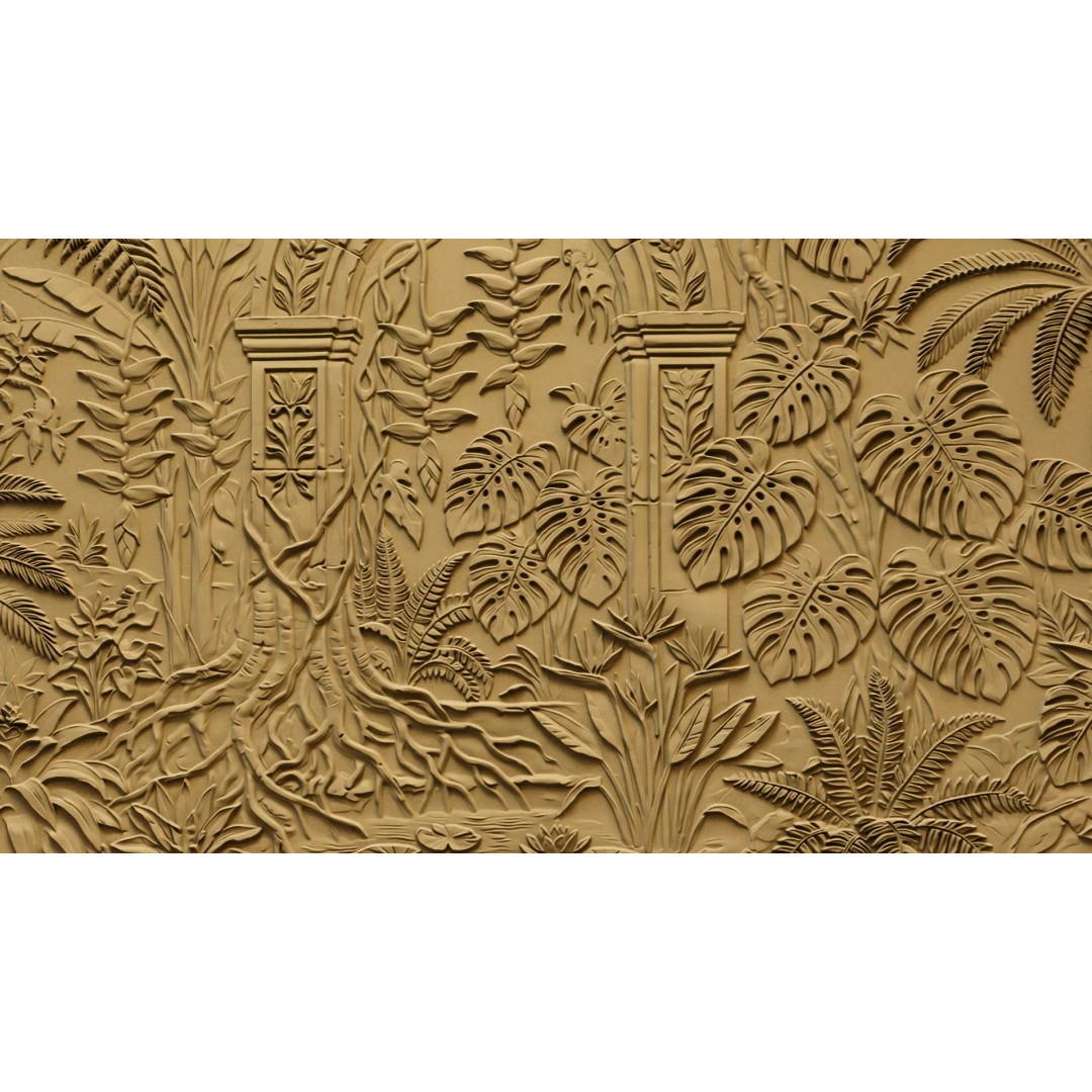 Tropical Relief Wall Decor 3D Model – CNC Ready STL, OBJ, FBX - View 5
