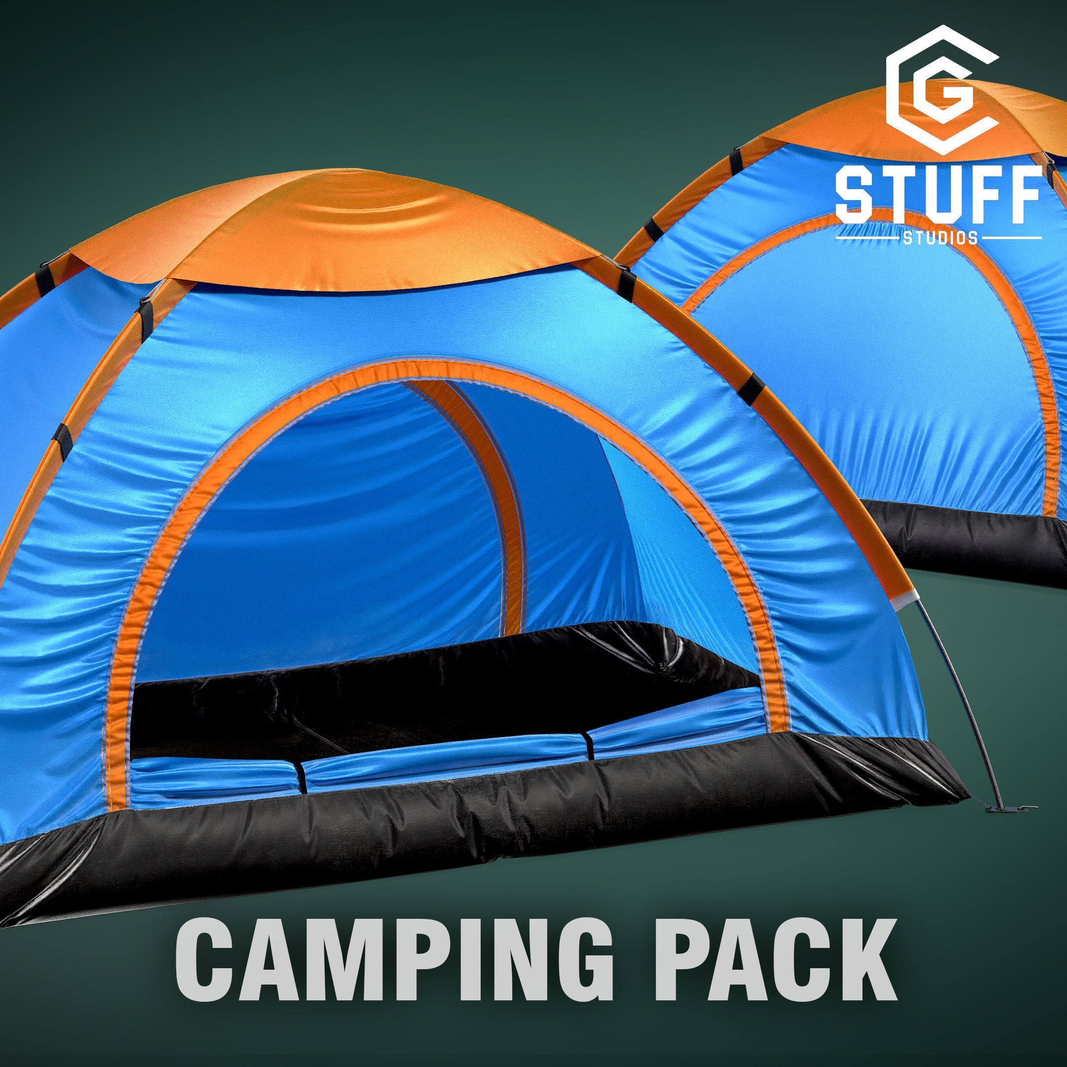 Camping Tent - Low-Poly Game-Ready 3D Model