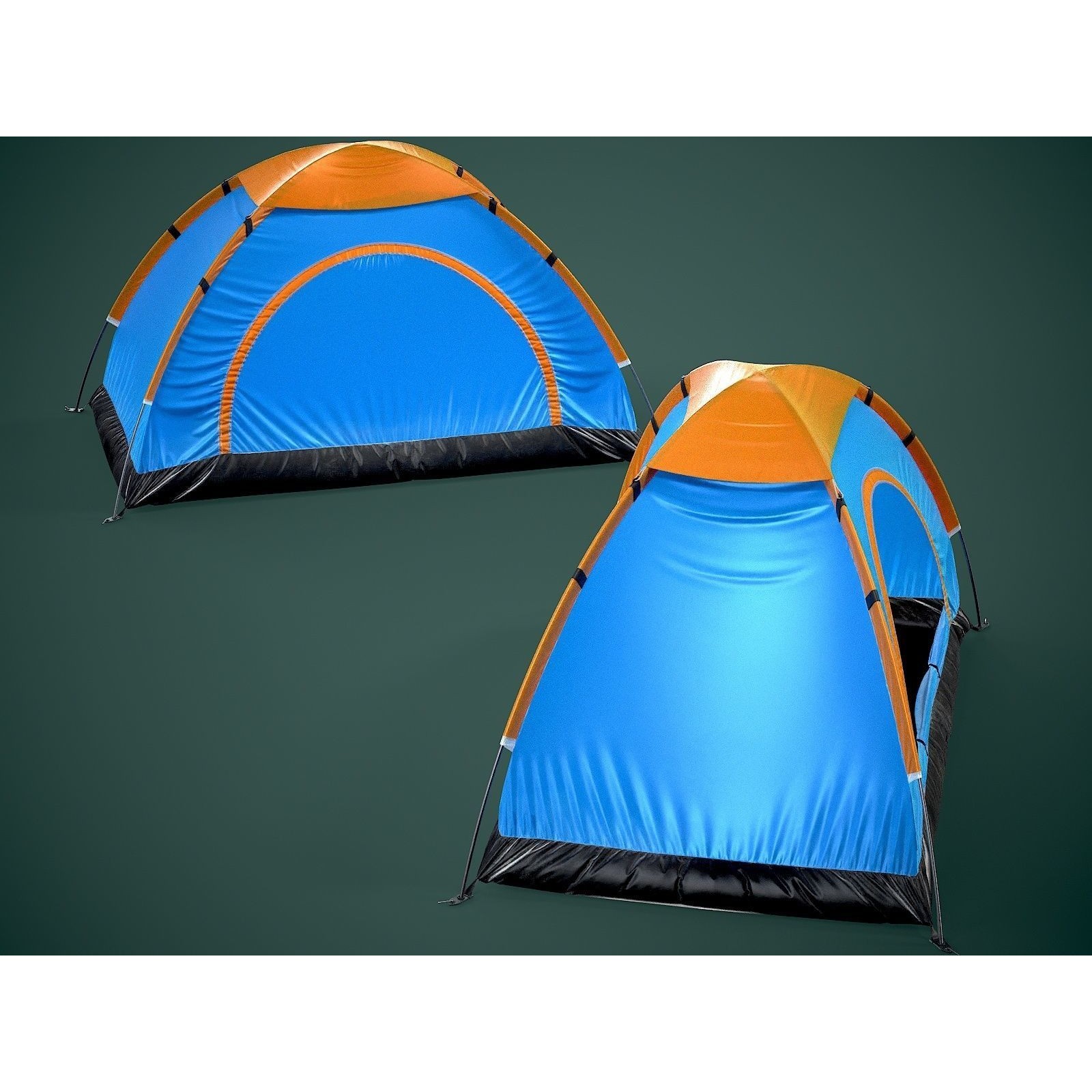 Camping Tent - Low-Poly Game-Ready 3D Model - View 11