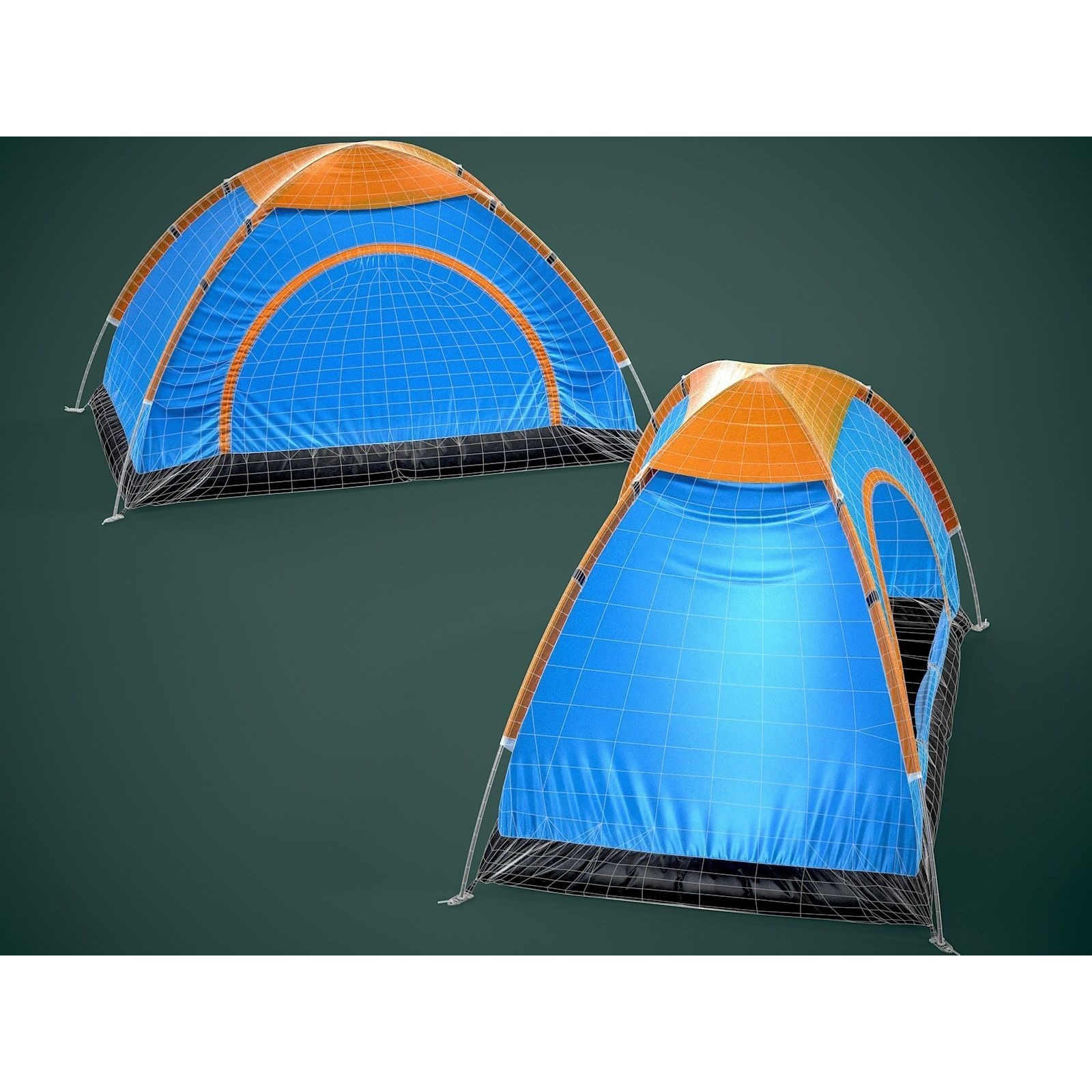 Camping Tent - Low-Poly Game-Ready 3D Model - View 12