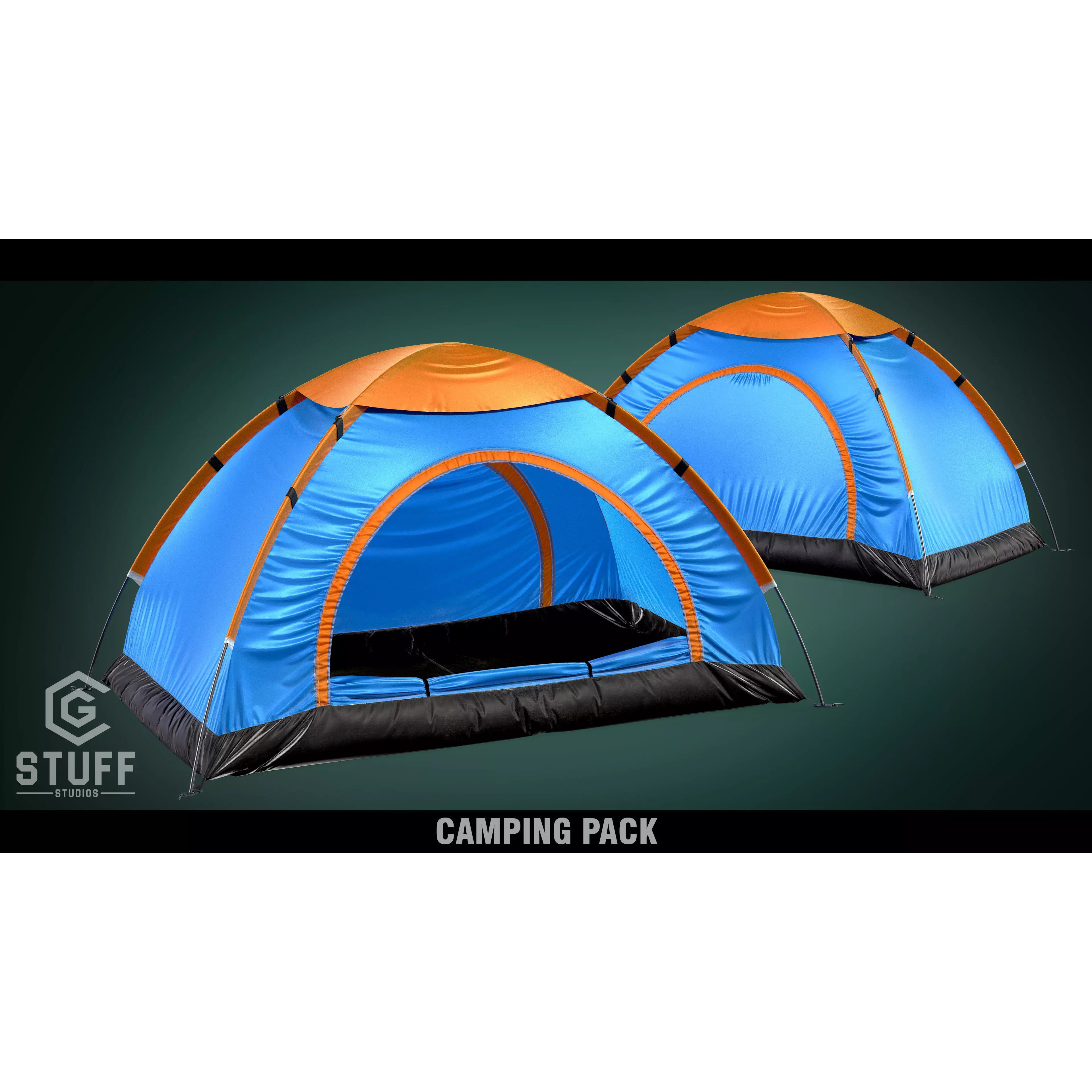 Camping Tent - Low-Poly Game-Ready 3D Model - View 2