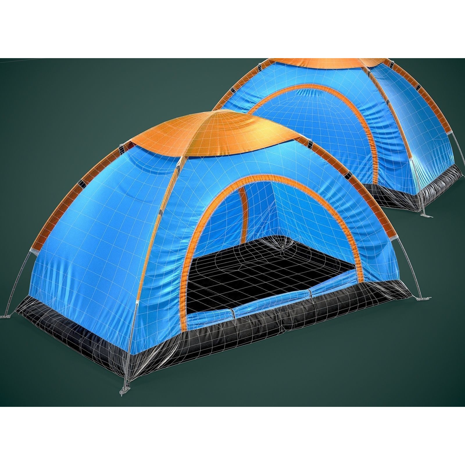 Camping Tent - Low-Poly Game-Ready 3D Model - View 4