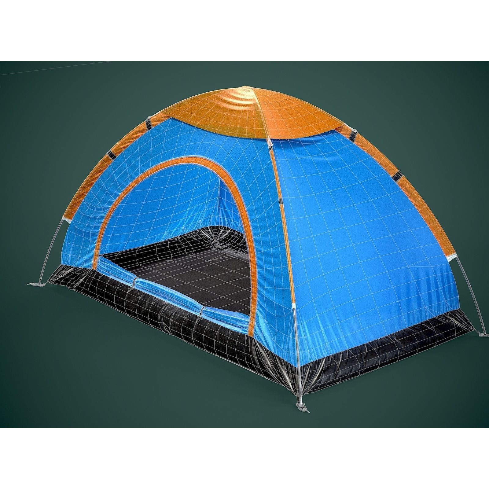 Camping Tent - Low-Poly Game-Ready 3D Model - View 6
